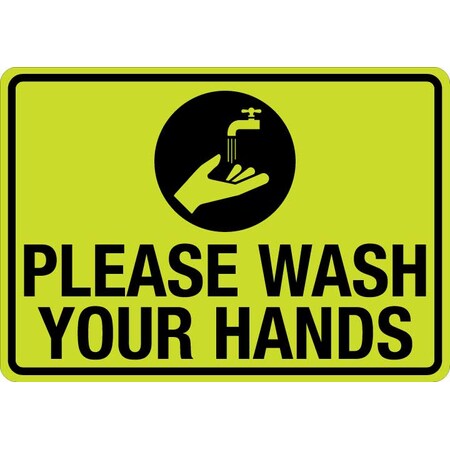 Sign, Please Wash Your Hands (W Sym), LCUV-0110ST-RA_14x10